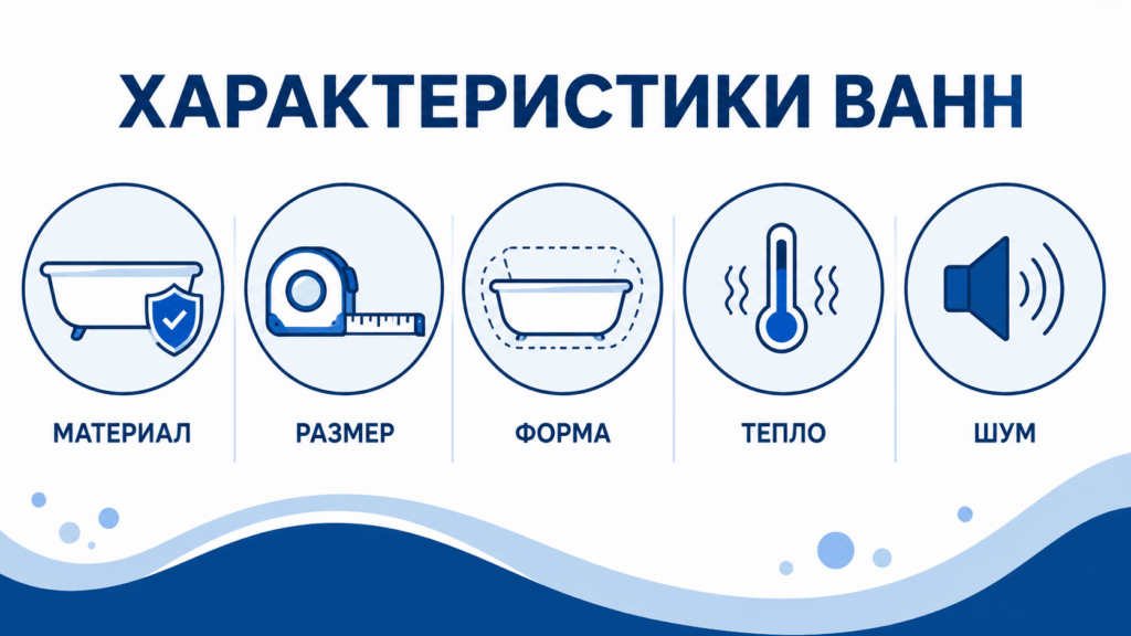 Характеристики ванн Характеристики ванн
